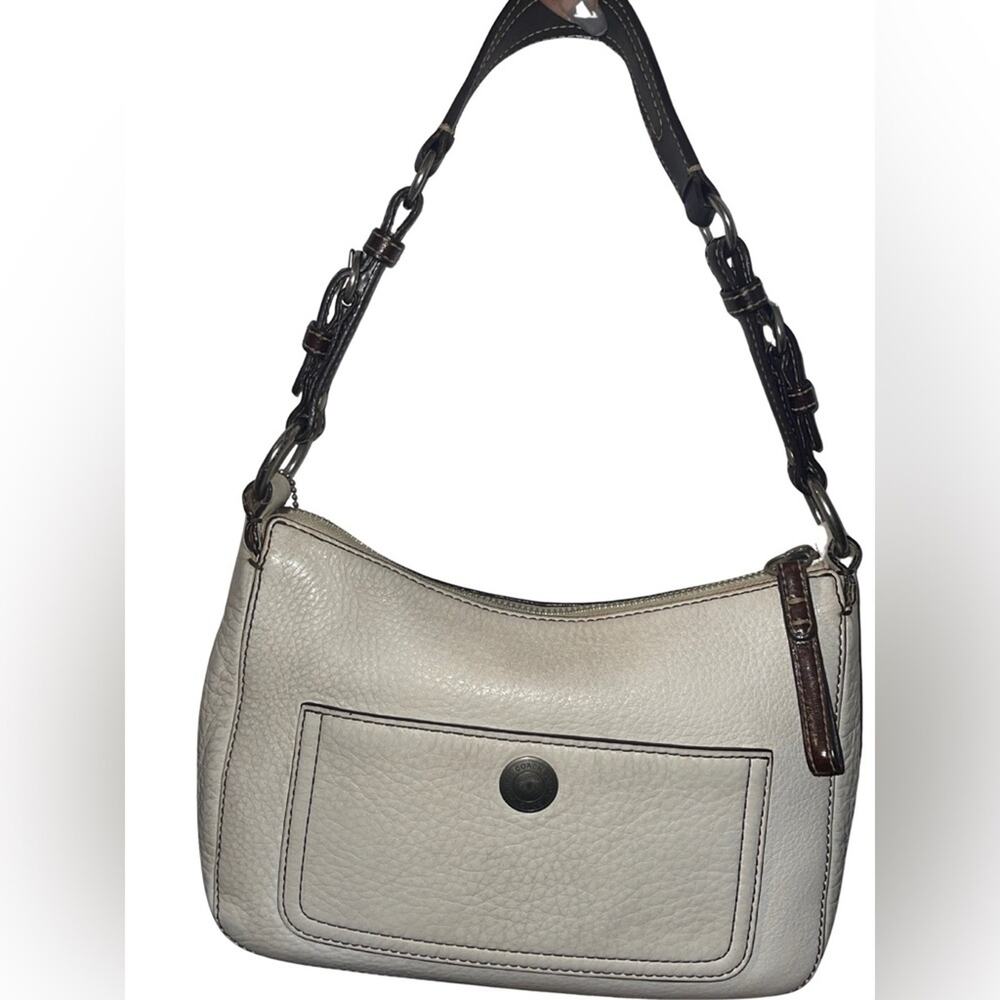 COACH Chelsea Pebbled Leather Hobo Crossbody - Cream/Ivory - Excellent Condition